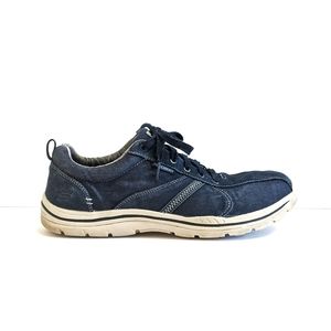 Men's Skechers Sneakers Shoes Size 12 Memory Foam Relaxed Fit Navy